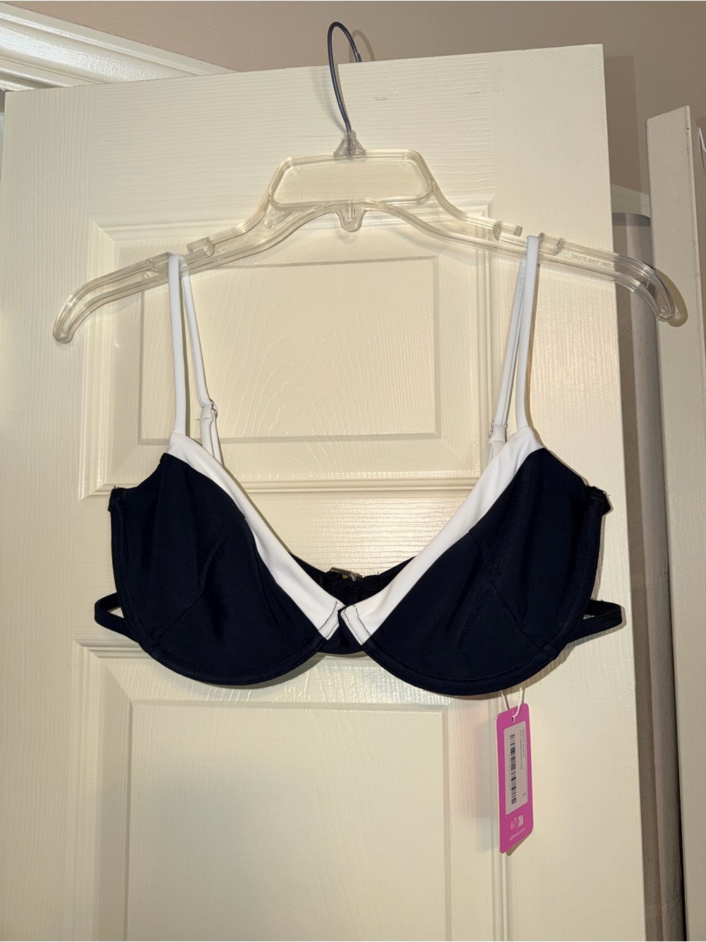Edikted Black and White Underwire Bikini Top